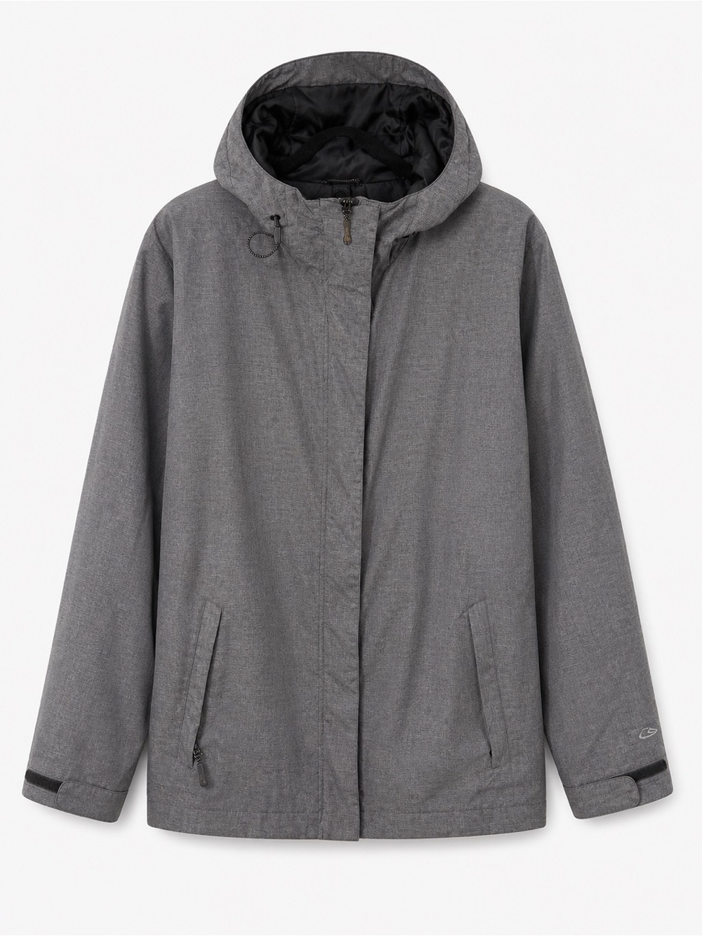 Champion Men's Gray Hooded Windbreaker Jacket Black Sz XXL